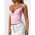 thumbnail image 5 of Camisole Tops for Women Tank Tops Y2K Spaghetti Strap Undershirts Slim Going Out Top Pink M, 5 of 8