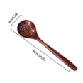 thumbnail image 3 of Espumadera de madera Cuchara ranurada de madera Cuchara para mojar con mango largo Utensilio de cocina, 3 of 11
