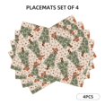 thumbnail image 3 of Placemats Set of 4 / 6, Cowboy Christmas Trees Placemats for Dining Table Indoor/Outdoors Heat Resistant Washable Placemats 18" x 12", 3 of 8