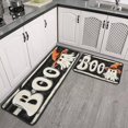 thumbnail image 3 of Halloween Kitchen Rug Set of 2 Non Skid Kitchen Mats for Floor,Spooky Ghost Boo Happy Halloween Spooky Kitchen Runner for Bathroom,Room Door (47x17+30x17 inches), 3 of 7