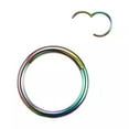 thumbnail image 6 of K-KED 2PCS Stainless Steel Nose Lip Ear Ring Hinged Septum Clicker Hoop Body Piercing-16G 10mm-Silver, 6 of 8