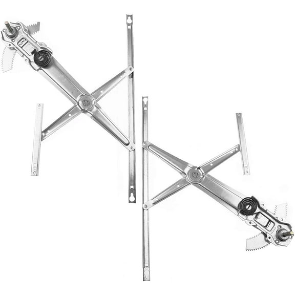A-Premium Manual Window Regulator Compatible with Honda Civic 1992-1995 Front Driver and Passenger Sides 2-PC Set