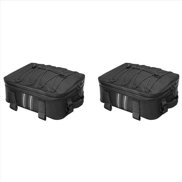 2X Motorcycle Rear Seat Luggage Bag Tail Box Top Bag for R1200GS R1250GS Accessories,2 x Motorcycle Luggage Bag,black