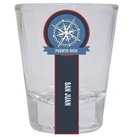 

San Juan Puerto Rico Nautical Souvenir Round Shot Glass