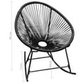 thumbnail image 4 of vidaXL Fauteuil Berçant d'Extérieur Noir en Rotin Poly, 4 of 4