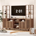 thumbnail image 4 of OUTGOODS Farmhouse Entertainment Center for 70" TVs, Engineered Wood, 3-Piece, 4 of 8