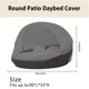 thumbnail image 2 of Funda para sofá cama redonda impermeable, resistente y duradera, funda para sofá cama Oxford 210D, protección contra rayos UV, lluvia y viento, funda para muebles de jardín (228 x 83 cm) (negro) oso de fresa Electrónica, 2 of 5