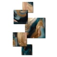 thumbnail image 3 of Designart "Marbled Euphoria Gold and Green II" Abstract Marble Metal Wall Art Prints Set, 3 of 5