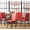 Red, variant on iNSPIRE Q Darcy Metal Upholstered Dining Chair (Set of 4) by  Bold
