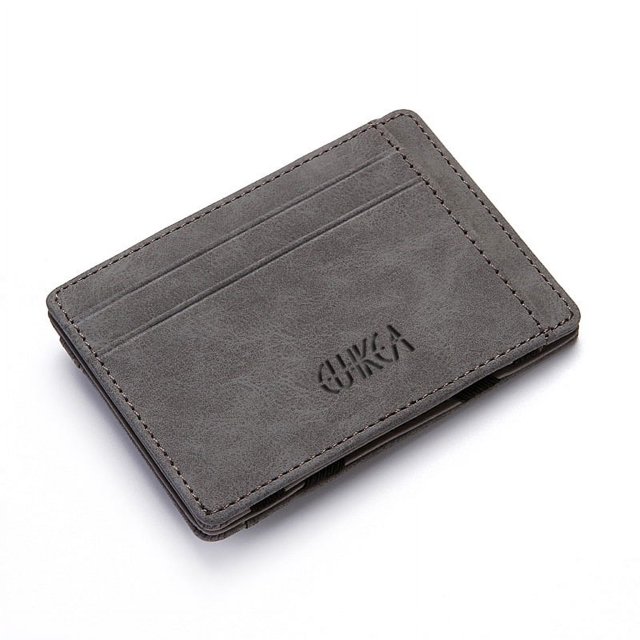 Cartera con tapa, billetera mágica creativa para hombre, tarjetero de PU, monedero para hombre, billetera corta con cremallera