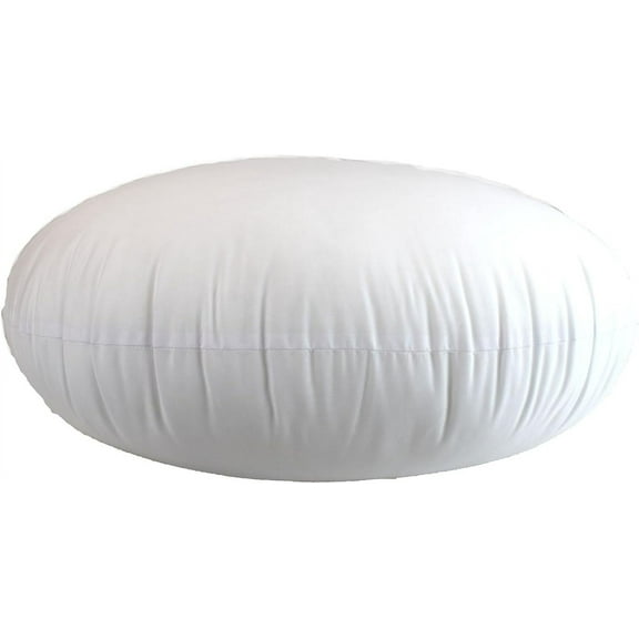 Round Pillow Insert Hypoallergenic Polyester Form Stuffer-%100 Cotton Blend Covering for Sofa Sham, Decorative Pillow, Cushion and Bed - 18 Inch Diameter