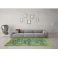thumbnail image 3 of Ahgly Company Indoor Square Oriental Turquoise Blue Modern Area Rugs, 6' Square, 3 of 4