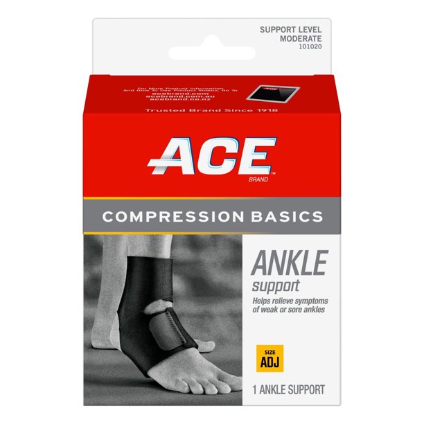 3M ACE Compression Basics Ankle Support, Adjustable