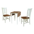 thumbnail image 3 of Small Dual Drop Leaf Table With 2 Chairs   3 Piece Dining Set   Multi Color, 3 of 6