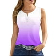 thumbnail image 4 of XFLWAM Womens Tank Top Summer Sleeveless V Neck Button Down Tee Shirt Casual Loose Fit Henley Tunic Blouse, 4 of 7