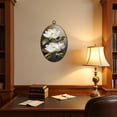 thumbnail image 4 of Canvas Wall Art Vintage Flower Magnolia Blossoms Green Leaves Petals Tree Branches Oval Framed Canvas Prints Vintage Wall Hanging Decor for Home Office Decorations 8.6"x11.4", 4 of 7