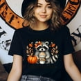 thumbnail image 3 of Graphic T-Shirt Just a Girl Who Loves Pumpkin Spice Raccoon Latte Print for Women, CarolinaBlue, Size S, 3 of 6
