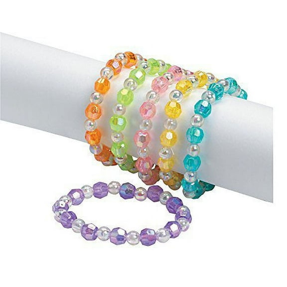 Assorted Iridescent Beaded Bracelets - Jewelry - 24 Pieces