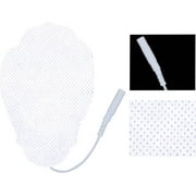 HealthmateForever Snap-on Oval-Shaped Conductive Pads, Small, White, 1 pair