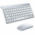thumbnail image 1 of Mini Ensemble Clavier et Souris Sans Fil 2,4G Compatible avec Mac Apple PC Ordinateur (Argent), 1 of 1