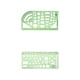 thumbnail image 1 of Paquete de 2 piezas funciones y regla de plantilla de construcción Herramientas de dibujo de dibujo de plástico Regla Plantillas geométricas Gloria Plantillas Dibujo Ruler, 1 of 9