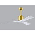thumbnail image 3 of Nan 6-speed ceiling fan in Brushed Brass finish with 52” solid matte white wood blades, 3 of 7