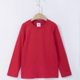thumbnail image 2 of Ulanda Toddler Boys Girls Kids Long Sleeve Crewneck T-Shirts Basic Solid Cotton Tops Tee Clothes (Red, 18-24 Months), 2 of 3