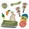 thumbnail image 5 of 14pcs Rabbit Chew Toys Set Wooden Loofah Chinchillas Hamster Bunny Molar Toys Activity Play Balls Exercise Pets Supplies Entertainment Accessories, 5 of 8