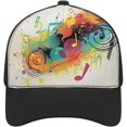 thumbnail image 1 of Abstract Music Themed Baseball Cap Classic Golf Cap Soft Dad Hat Multicolor Adjustable Low Profile Hat Unisex, 1 of 3