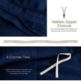 thumbnail image 2 of Twin Size Solid Navy Duvet Cover Set, Simply Clean Design with Hidden Zipper & Corner Ties for Bedroom, 2 of 5