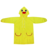 ZACPNCV Rain Poncho Raincoats for Kids Reusable Boys Girls Rain Jackets with Hood for Family Travel Outdoor Yellow 3-8 Years