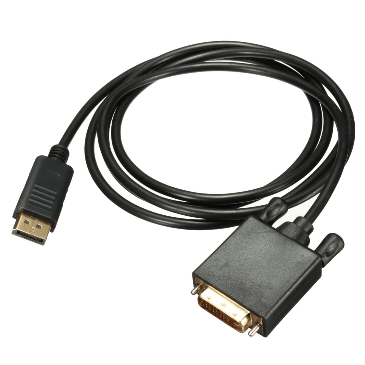 New 6FT 1.8M Displayport DP Male To DVI-D Male Adapter Cable Core Black US