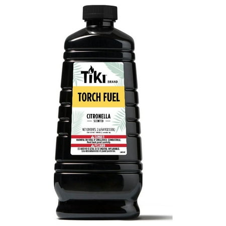 TIKI Citronella Torch Fuel, 64 oz – Easy Pour, Long-Lasting Outdoor Lamp Oil with Citronella & Lemongrass for Torches & Tabletop Use in Patio, Garden & Backyard