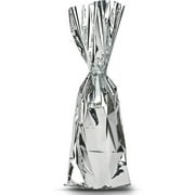MT Products Metallic Silver Mylar Wine Gift Bags for Bottles - Pack of 25