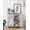 Light Gray#1, variant on Elegant sideboard with 2 acrylic mirrored doors Sideboard and Buffet with Storage, Hollow-Carved Accent Cabinet gray laminates and MDF substrate, spacious space adjustable shelf, living room, kitchen