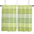 thumbnail image 5 of Wood Grain Candy Green Small Curtain Rod Pocket Short Curtains Half Drapes Partition Cabinet Door Window Curtains Home Decor, 5 of 6