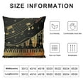 thumbnail image 5 of Nawypu Old Vintage Abstract Piano and Music Note Throw Pillow Case Home Decorative Cushion Cover for Sofa Couch Bedding, 5 of 5