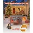 thumbnail image 5 of Insulated Heated Outdoor Cat House for Winter, Waterproof Wood Shelter with Heating Pad, PVC Door & Removable Roof Fits 1-3 Cats, 34"x21"x27", 5 of 11