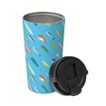 thumbnail image 2 of Fotbe Different Color Fishing Bait Printed Insulated Travel Coffee Mug Spill Proof Leak Proof Stainless Steel Coffee Tumbler Reusable Coffee Cups with Lids Thermos, 2 of 8