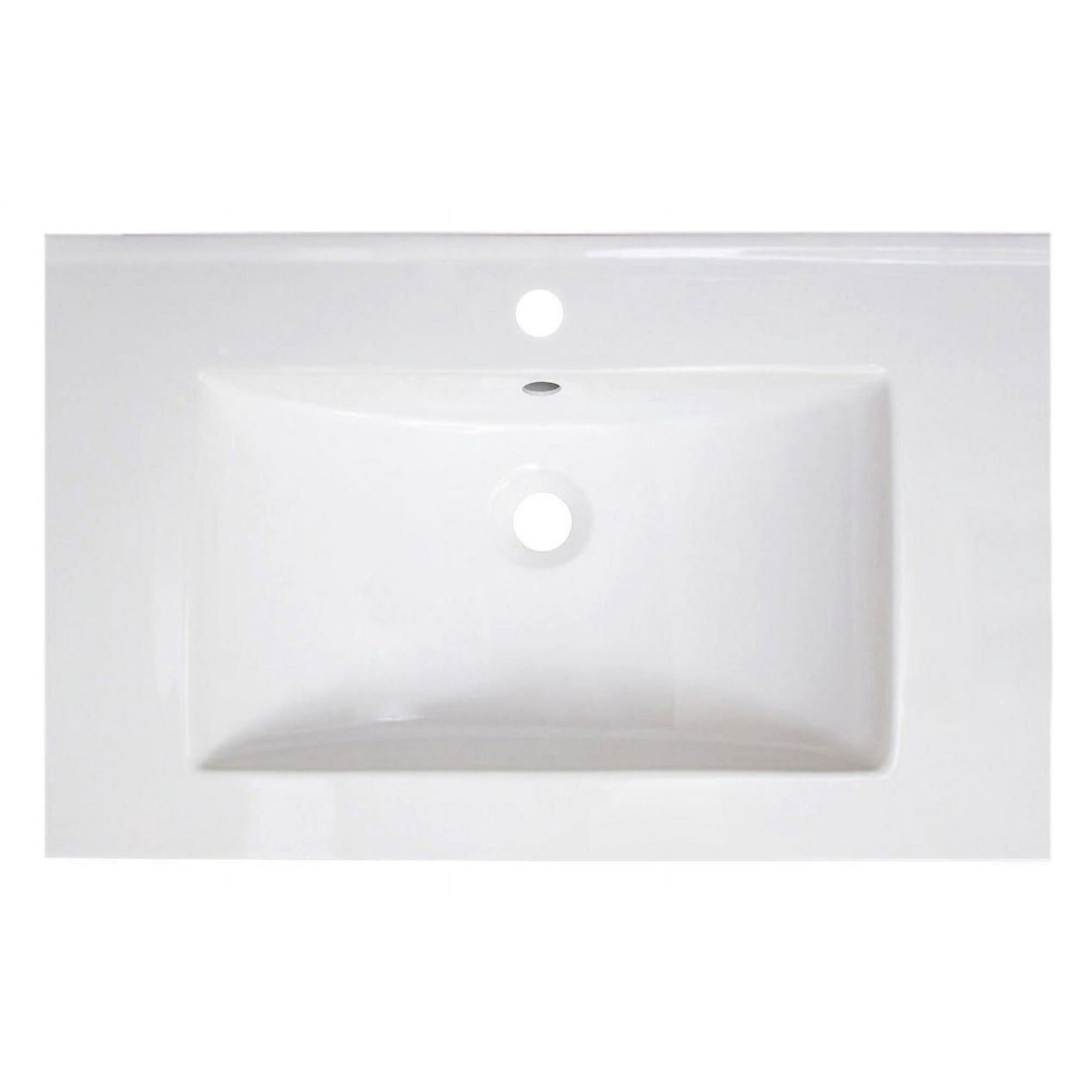 American Imaginations 24-in White Fire Clay Bathroom Vanity Top American Imaginations 24-in White Fire Clay Bathroom Vanity Top