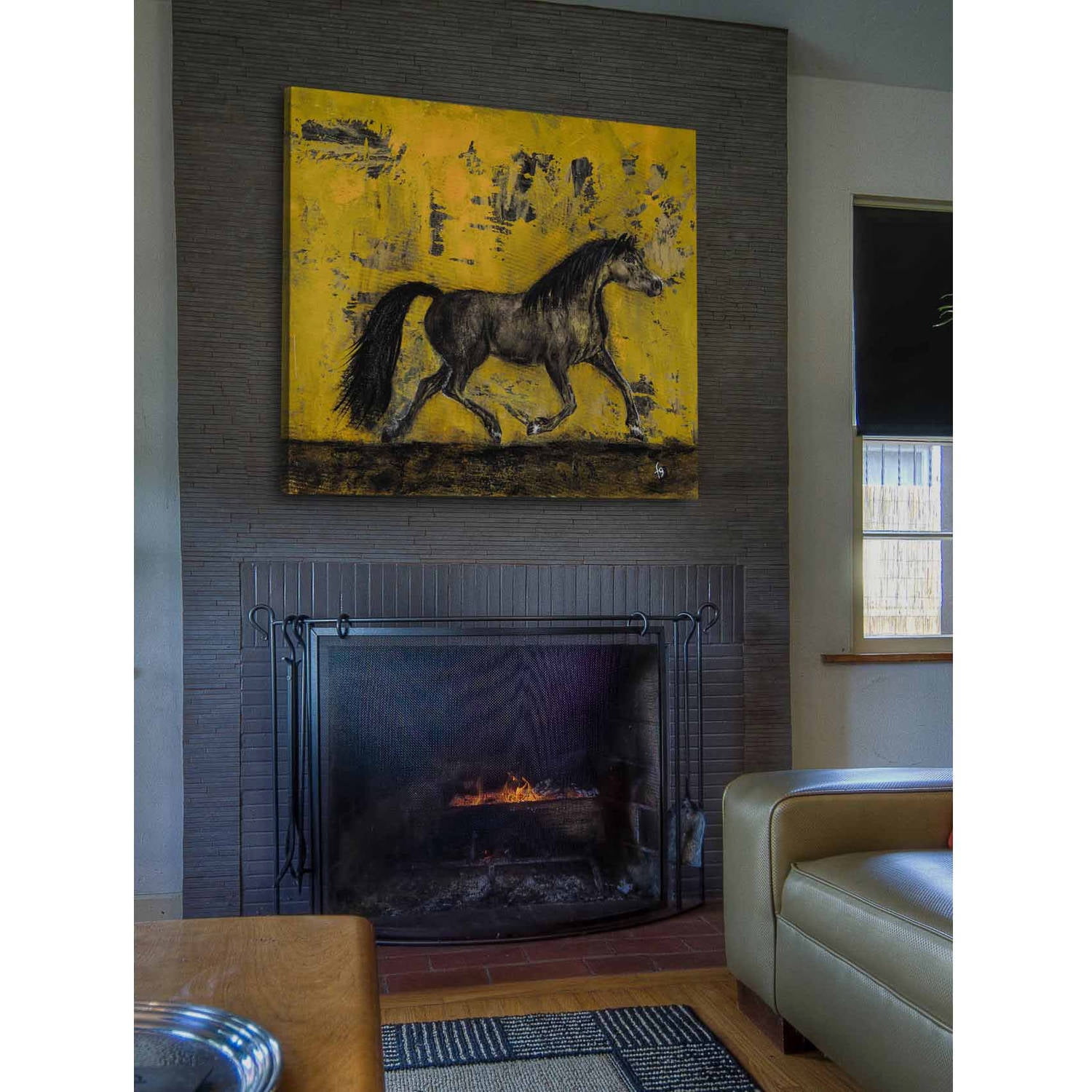 "Barnaby Australian Stock Horse" Painting Print on Wrapped Canvas