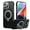 White, variant on Case For IPhone 16/16 Pro/16 Plus/16 Pro Max, Wireless Charging Case 360 Stand Protective Cover