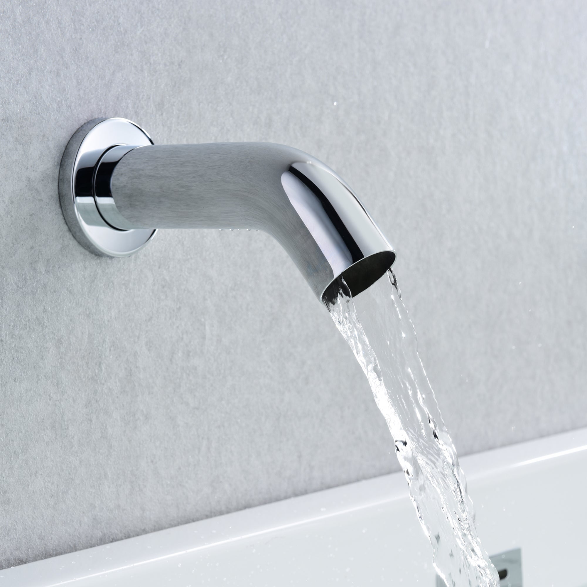 SUMERAIN 3 Handle Shower Faucet Set with Tub Spout and 8" Rain Shower Head, Tub and Shower Trim Kit with Rough-in Valve Chrome