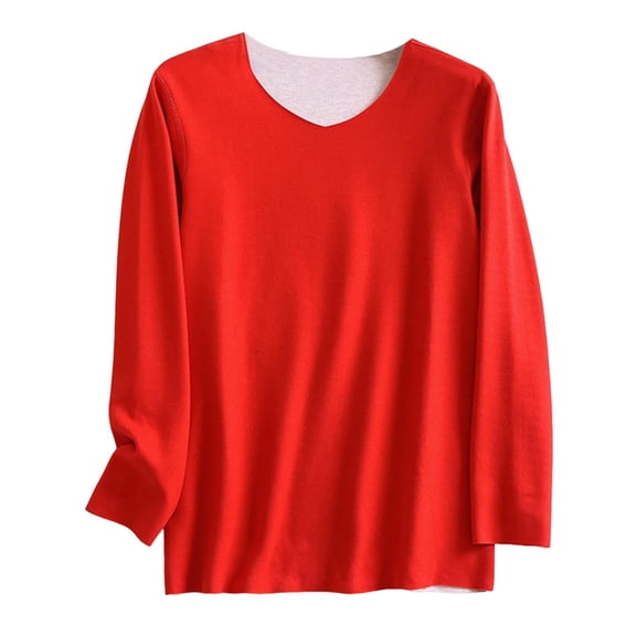 LIaqionyy Men's Thermal Underwear Shirts Base Layer Tops V Neck Long Sleeve Pullover Undershirt Winter Clothes