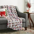 thumbnail image 2 of Honeeladyy 1 PC Christmas Throw Blanket Soft Polyester Throw with Colorful Christmas Patterns Lightweight Warm Seasonal Accent Piece for Sofa, Bed, Chair Decor, 2 of 7