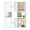 White, variant on AUHUP Kitchen Metal Pantry Cabinet, 71" Tall Food Storage Cabinet, 4 Adjustable Shelves, White Narrow Freestanding Modern Pantry Cabinets for Dining Room, Bathroom, Living Room