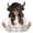Brown, variant on XIAOCHA Horn‑Decor Trapper Hat for Women Solid Fall‑Winter Outdoor Toque,Black