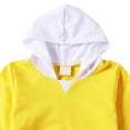 thumbnail image 5 of KPOPLK Kids Halloween Hoodie with Kangaroo Pocket Solid Color Sweatshirt for Boy Girl 5-14 Years(14-15 Years,Yellow), 5 of 6