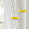 thumbnail image 2 of NICETOWN 2 Panels Natural 100% Linen Blackout 72 Inches Long, 52"Wide, Thermal Insulation Curtains for Bedroom, Energy Saving White Liner, 2 of 8