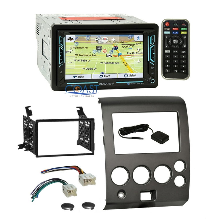 Soundstream DVD Navi Bluetooth Stereo Dash Kit Harness for Nissan